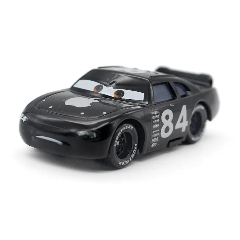 Disney Pixar Cars Apple Souvenir Edition No.84 1:55 Little Car Toy Black and Whit Type Toys for Boys Birthday Gift