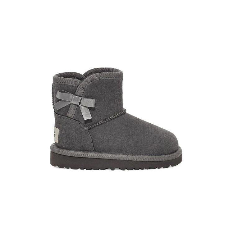 UGG Idris Удобные, на флисовой подкладке, Детские зимние ботинки, Хлопковые ботинки для детей 3-7 лет, Угольно-серые, 1118888T-CHRC