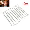10pcs Stainless Steel Dental Tool Dentist Teeth Clean Hygiene Explorer Probe Hook Pick Dentists Instruments Teeth Cleaning Tool