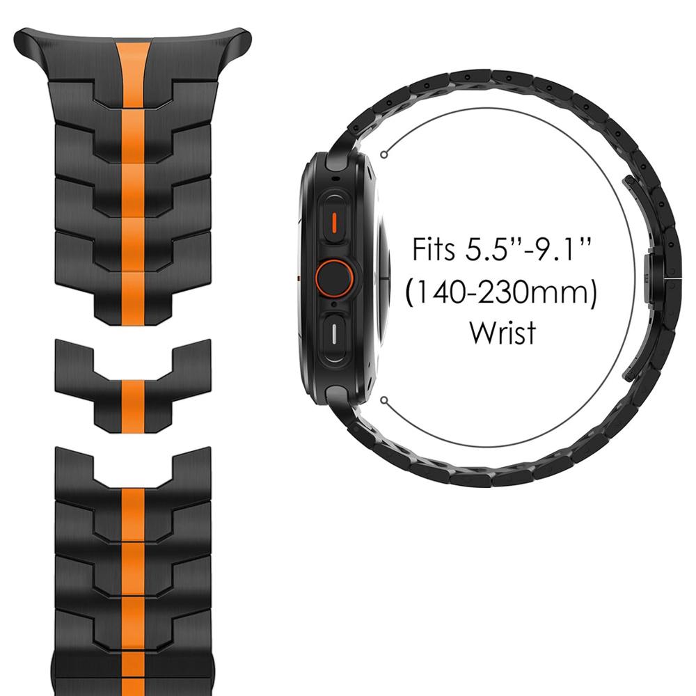 Нержавеющая сталь Ремешок+Корпус для Samsung Galaxy Watch 7 Ultra 47 мм Без зазоров Браслет на запястье Металлический браслет для GALAXY Watch 7 47MM Correa