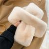 Women Collar Scarf New Plush Cross Women Scarf Winter Thickened Soft Furry Neck Warmer Cute Solid Color Faux Rabbit Fur Scarf
