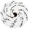 152783 vidaXL Braided Boat Rope White 16 Mmx25 M Polyester