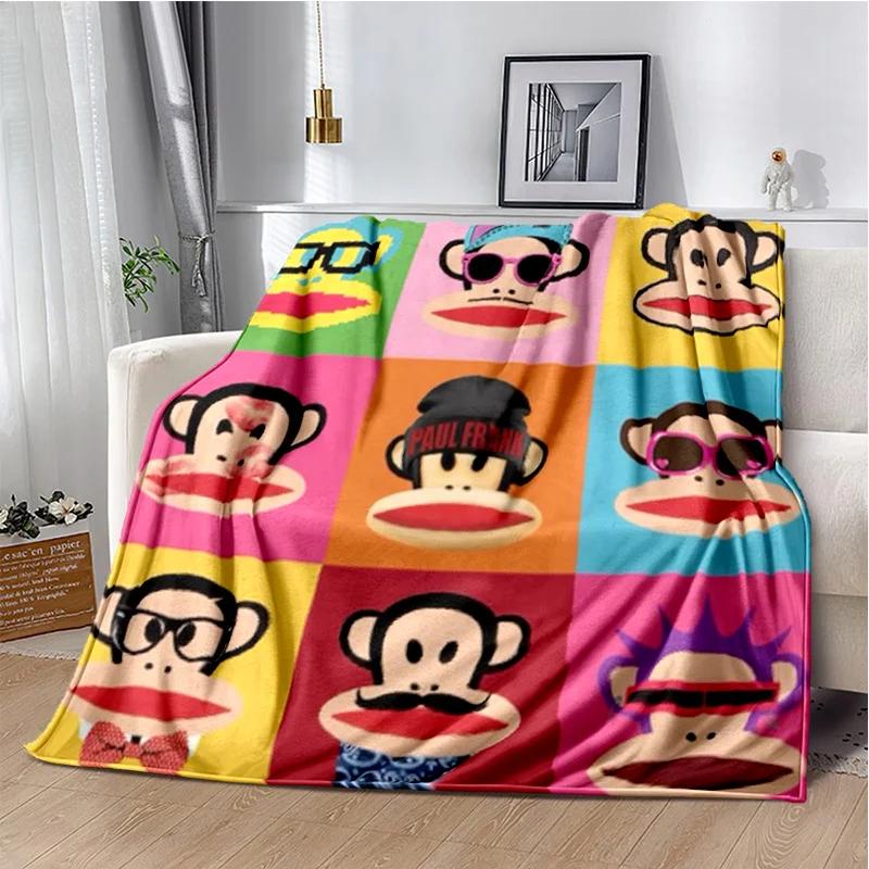 P-Paul Frank-k Фланелевое Портативное Одеяло для Детского Пикника в Гостиной Спальне Диване Кровати Идеальный Подарок на День Рождения
