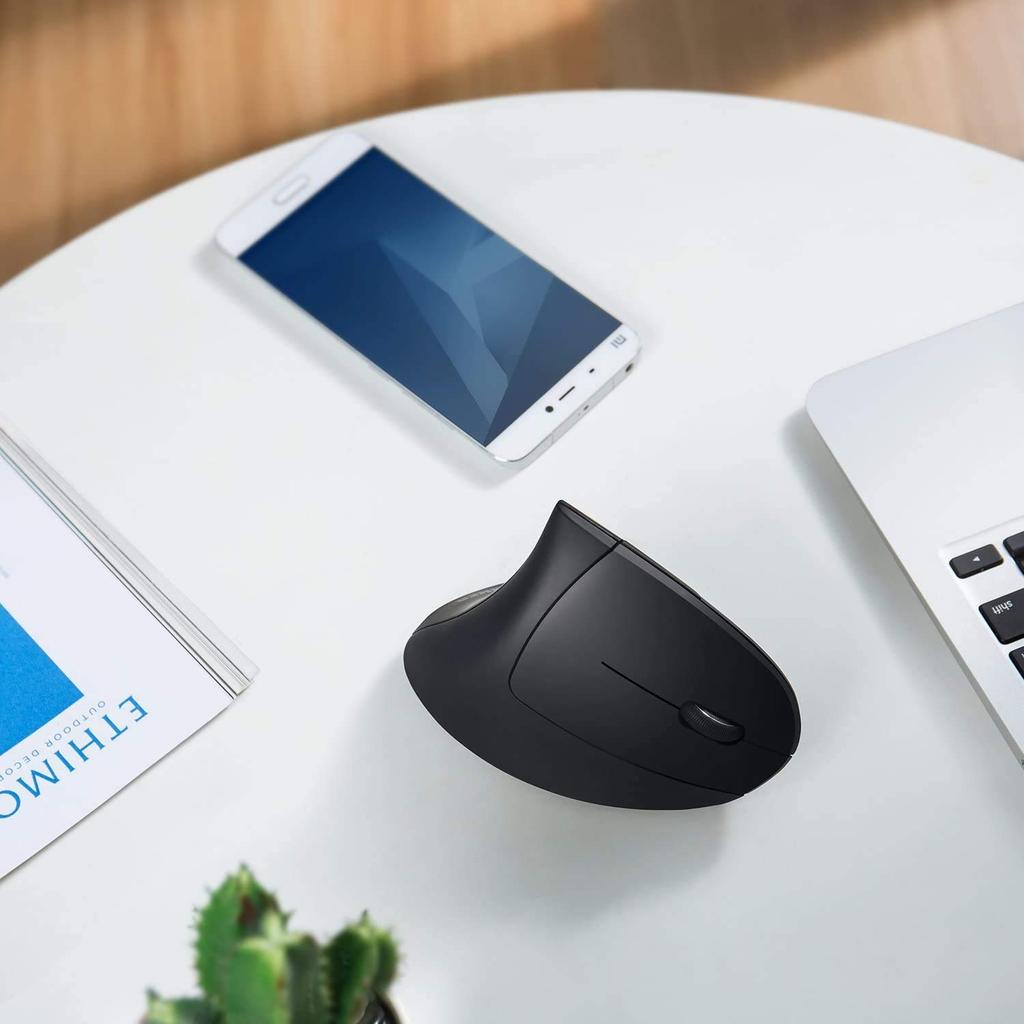 Беспроводная мышь Anker Wireless 800 1200 1600 DPI 5 кнопок Оптическая эргономичная конструкция Совместимость с правой рукой 2.4G (Вертикальная мышь) / / Windows/MacOS