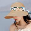 Женская модная соломенная шляпа с бантом, пляжная солнцезащитная шляпа с большими полями, дорожная шляпа