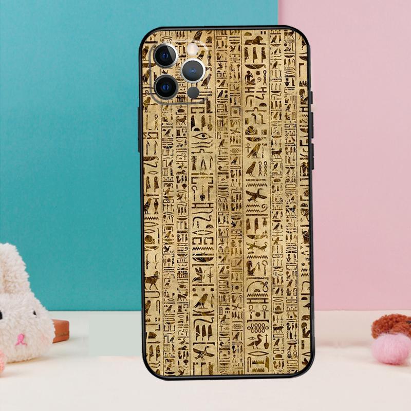 Древнеегипетский иероглифический чехол для телефона для iPhone 17 Air 16 15 13 12 11 14 Pro Max 12 13 mini 15 16 Plus 16e Чехол Coque