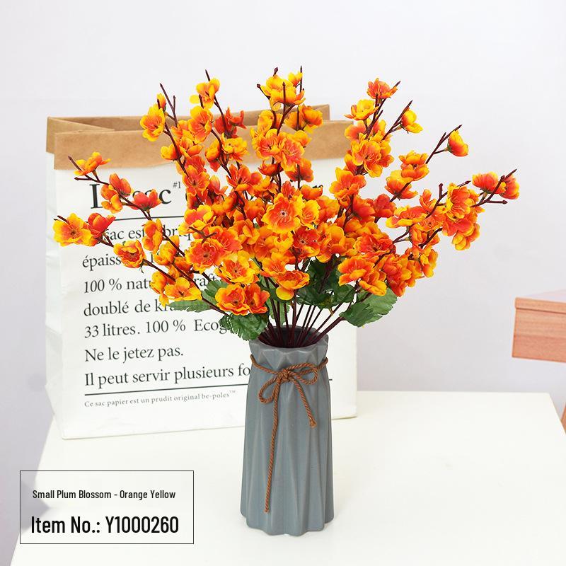 Silk Peach Blossom Branches - 7/9/30 Branches, Faux Floral Decoration for Living Room, Wedding, or Landscaping