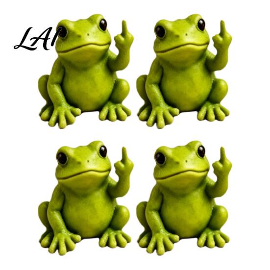 Conversation Starter Desk Decor Mini Monkey Figurine Funny Resin Frog Statue with Middle Finger Gesture Sarcastic Unique Birthday Gift Ideas