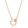Everlasting Interlocking Link Rose Gold Necklace Llns22308S_S