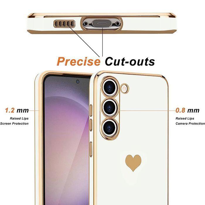Protective Case - BOOLING - for Samsung Galaxy A17 4G/5G - Heart Pattern - White - 2 Tempered Glasses