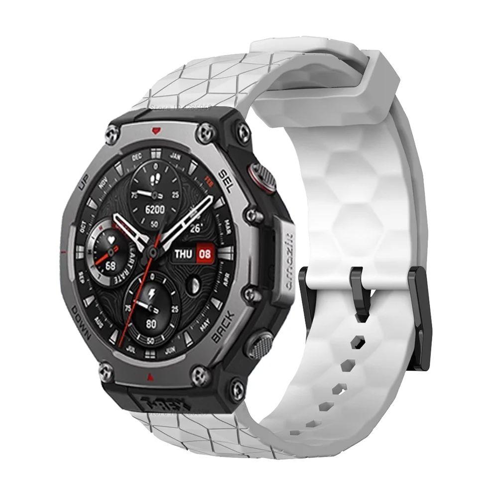 Силиконовый ремешок для умных часов Amazfit T-Rex 3, спортивный сменный браслет для Amazfit T rex 3 с футбольным узором, браслет Correa