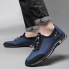 Casual Shoes Breathable Leather Shoes Front Lacing Shoes for Men Business Simplicity