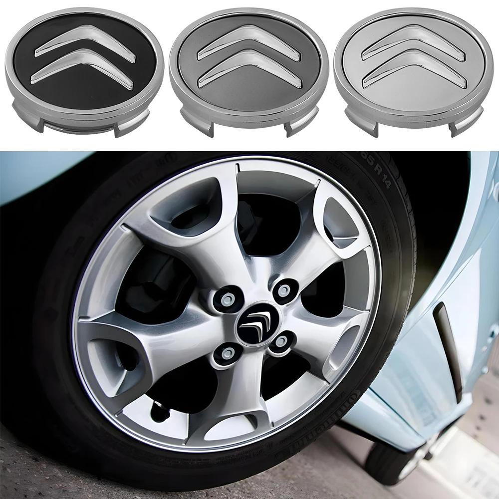 FFEC7 4pcs 56/60MM Car Wheel Center Cover Stickers Auto Wheel Hub Cap Decoration Accessories For Citroen C4L C5 C6 C7 C8 VTS C1 C2 C3