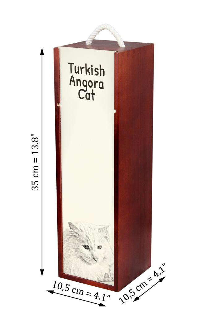 Turkish Angora – Wine box with a cat, alcohol box with graphics | Art-Dog