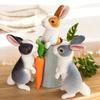 Realistic Carrot Rabbit Plush Stuffed Toy Doll Home Decoration Cute Baby Child Enlightenment Birthday Gift