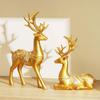 2Pcs Reindeer Figurine ,Deer Statue Sculpture Decor ,Decorative Statues Christmas