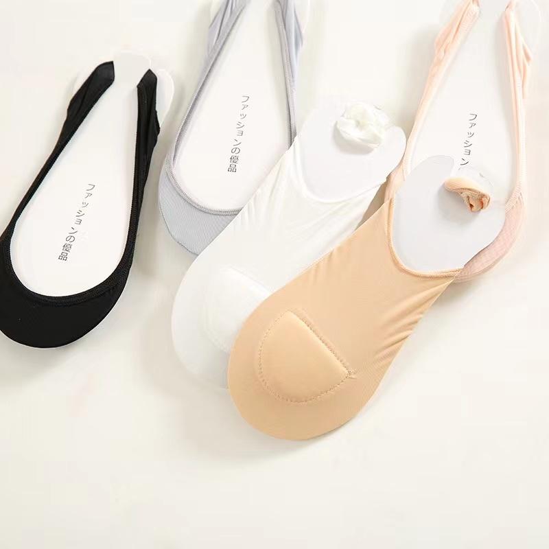 1 пара женских носков, силиконовые нескользящие летние тонкие невидимые носки-лодочки, дышащие, удобные, женские носки из ледяного шелка высокого качества