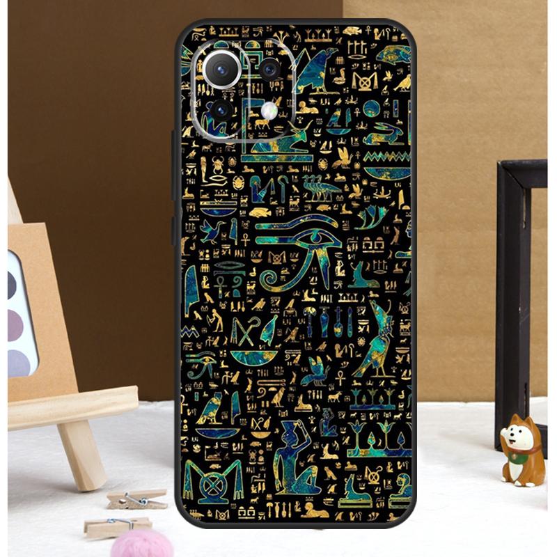 Древнеегипетский иероглифический чехол для POCO X6 Pro M6 X3 X4 X5 F3 F5 M5s Xiaomi 13 14 Ultra 12 Lite 11T 12T 13T Pro