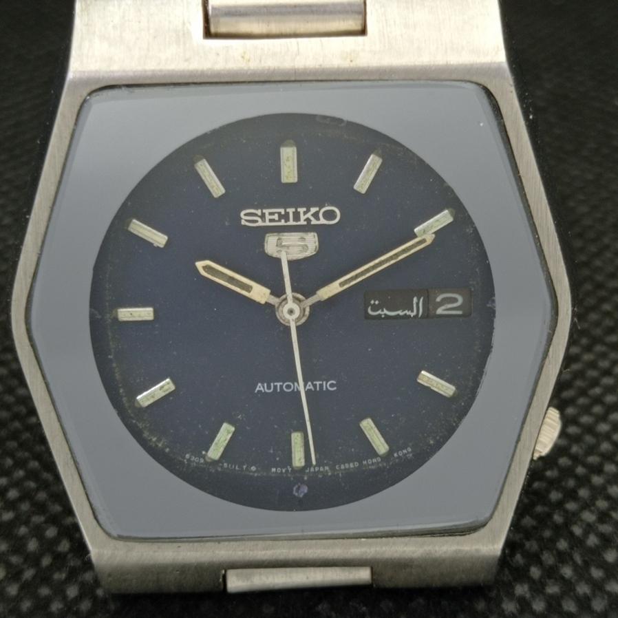 Б/У SEIKO 5 OLD AUTOMATIC 6309A МУЖСКИЕ ЯПОНСКИЕ ОРИГИНАЛЬНЫЕ ЧАСЫ С ЦИФЕРБЛАТОМ a416146-2