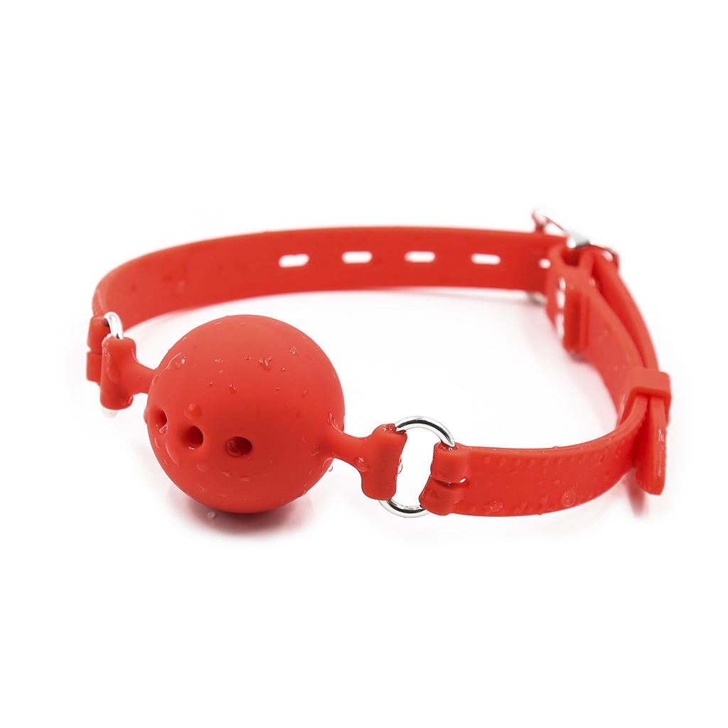 SM gag sex ball with hole soft rubber gag large, medium and small full silicone gag export source sex gag