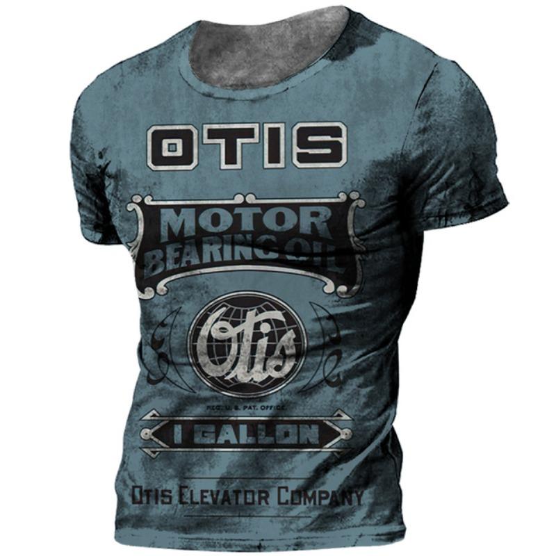 Винтажная футболка для мужчин с 3D-принтом, с круглым вырезом, мужская футболка в байкерском стиле с коротким рукавом, свободные топы, футболка Homme Camiseta Hombre