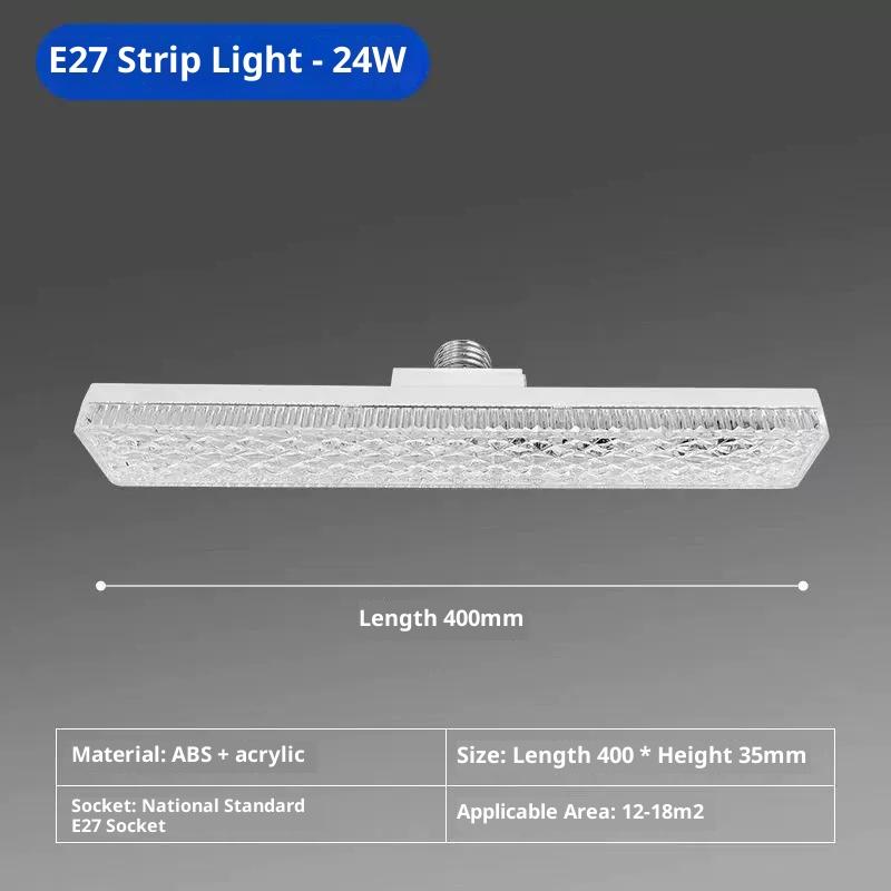 1/2Pcs E27 Led Lamp Strip Tube Lighting Ac175-265V 15/18/24W 6500K Bulb Adjustable Direction 360° Indoor White Long  Bulb