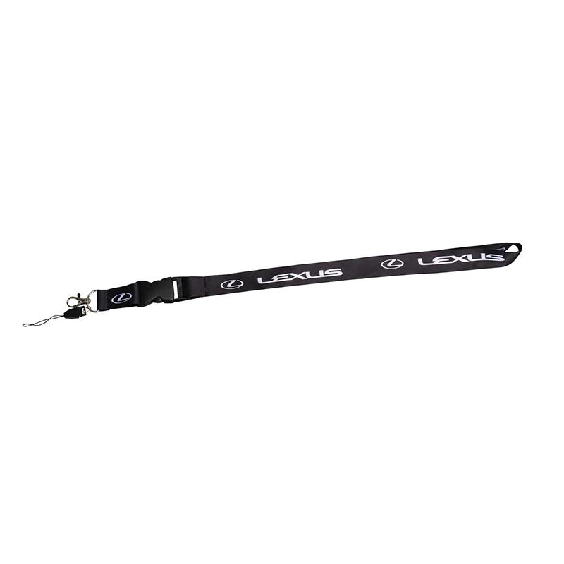 1pc Car Lanyard Straps Double-sided Logo Cell Phone Hanging Work Lanyard Car Keychain Auto Accessories Pendant Men Gift Key Ring