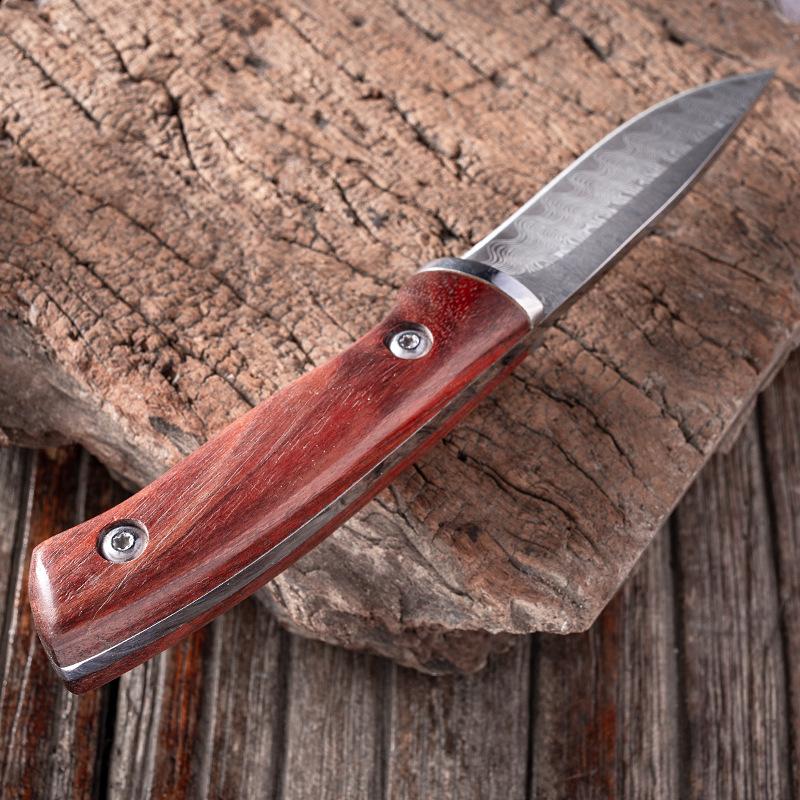 Kitchen Knife Damascus Pattern Imitate Chef Meat Cleaver Fruit Paring Knife