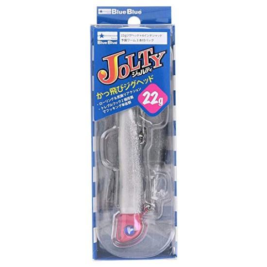 Blue Blue Jolty Worm 22g Set Flash Pink #24 Glow/Clear