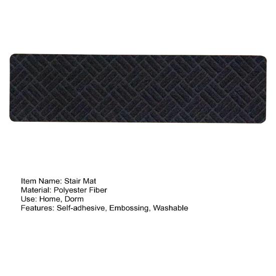 Yousheng Нескользящий коврик для лестницы Самоклеящийся Прочный клей Простая установка Не требует резки Многоразовый тисненый коврик для лестницы Моющийся Коврик для лестницы для дома в общежитии