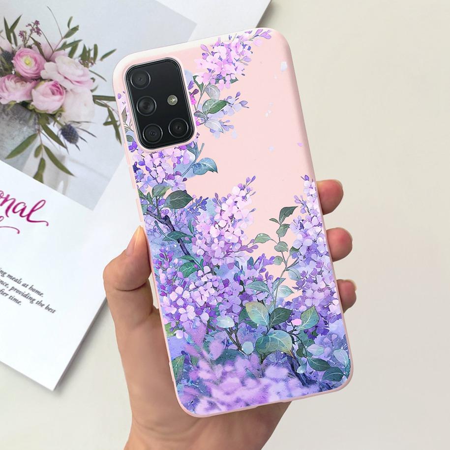 Чехол для телефона Samsung A51 A71 A31 Модный узор Жидкий силикон Полная защита Задняя крышка для Samsung Galaxy A 51 71 31 Capa