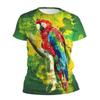 Fashion New Color Parrot Graphic T Shirts For Unisex Summer Trend Casual Tees Harajuku Printed O-neck Short Sleeve Top