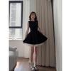 French Hepburn Style Black Sleeveless Vest Dress Children's Summer French New Explosion Small Puffy Short Skirt