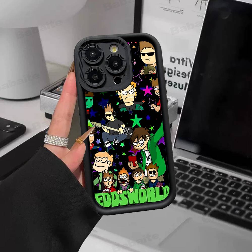 Мультяшный Милый Силиконовый Мягкий Чехол Для Телефона E-Eddsworlds Для IPhone 17 16 14 13 12 11 15 Pro Max Plus Air Case