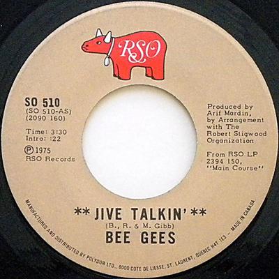 7-дюймовая пластинка BEE GEES - Jive Talkin' SO510 RSO 1975 Канада Соул/Фанк Б/У