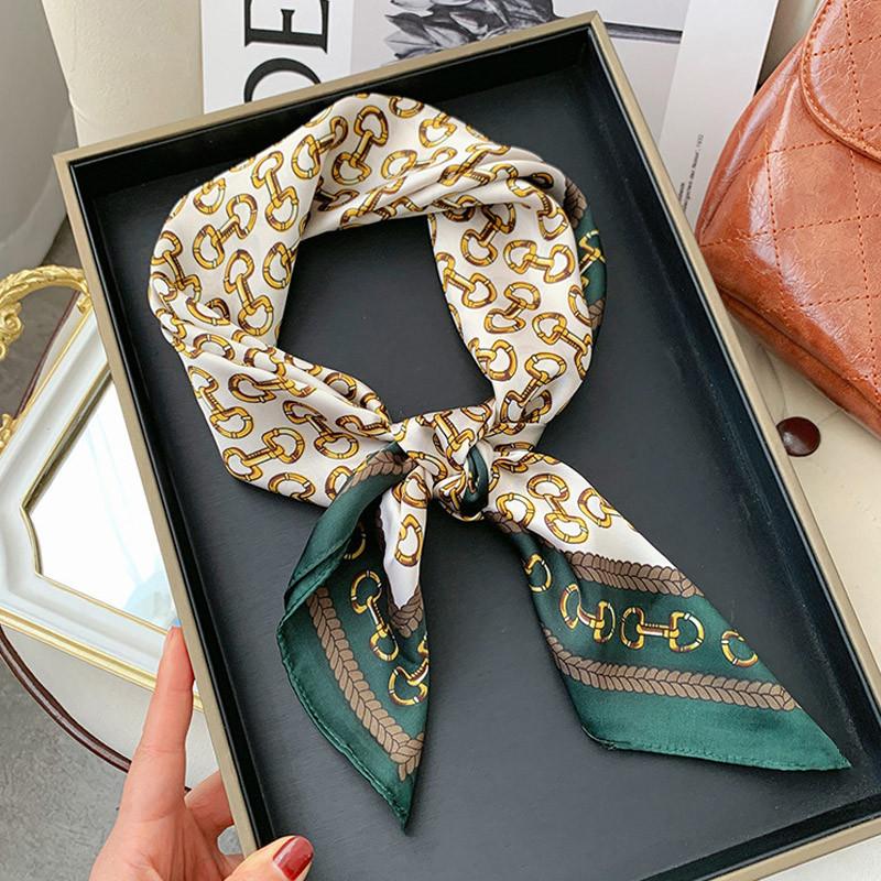 Luxury Silk Shawl Square Scarf for Women Satin Fashion Wraps Neckerchief Female Hair Bands Ribbon Headband Bandana Woman Hijab