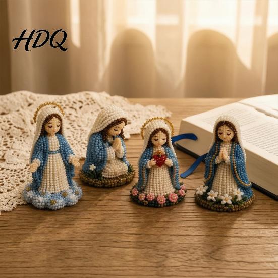 Набор для создания религиозных бусинных картин DIY Христианский набор для бисероплетения 3D Фигурки Иисуса Девы Марии Поделка для начинающих Набор Фигурка Подарки для взрослых