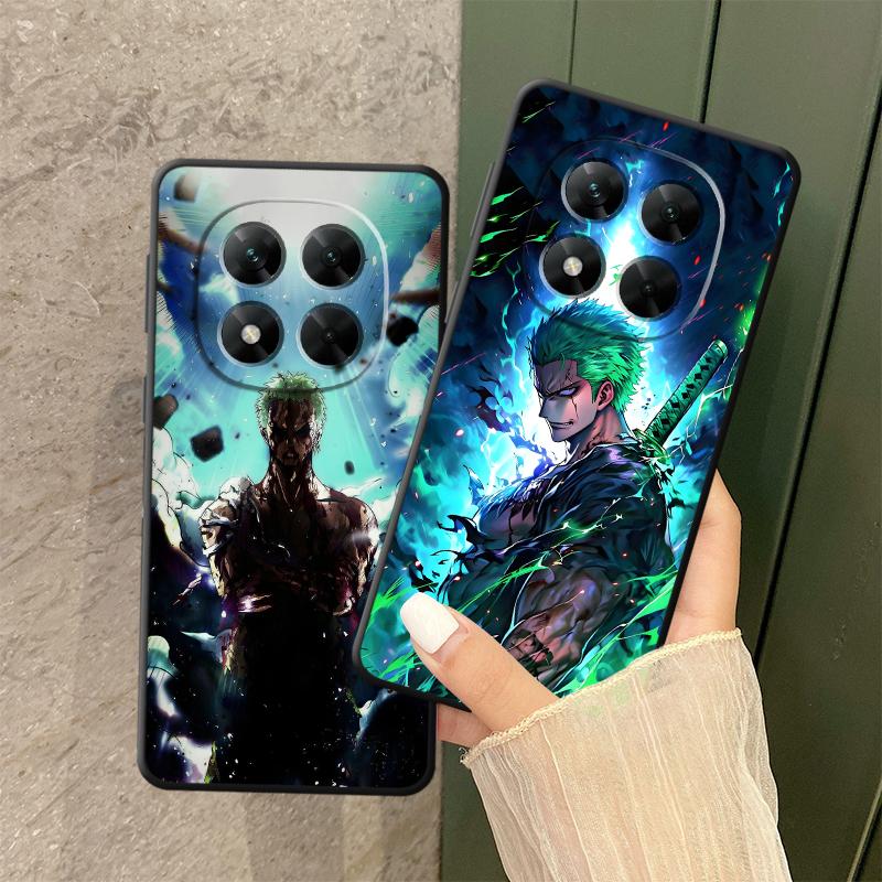 Крутой зеленый чехол Zoro из One Piece для Xiaomi Redmi Note 10S 9S 7 8 12s 13 14 Pro Plus 9 10 11 12 Pro 11s Черный мягкий чехол для телефона