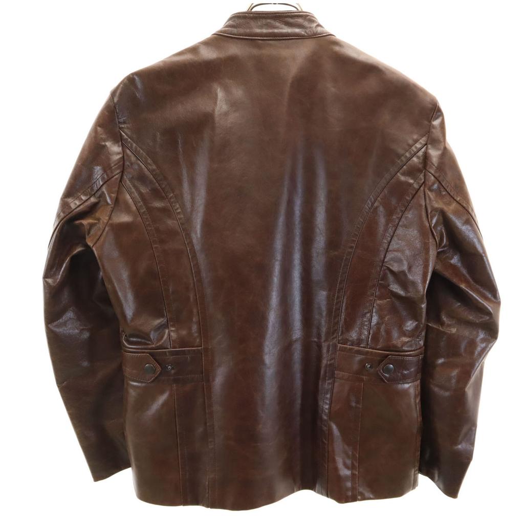 Paul Smith LONDON Куртка двойная косуха из лошадиной кожи M Коричневая Мужская Б/У