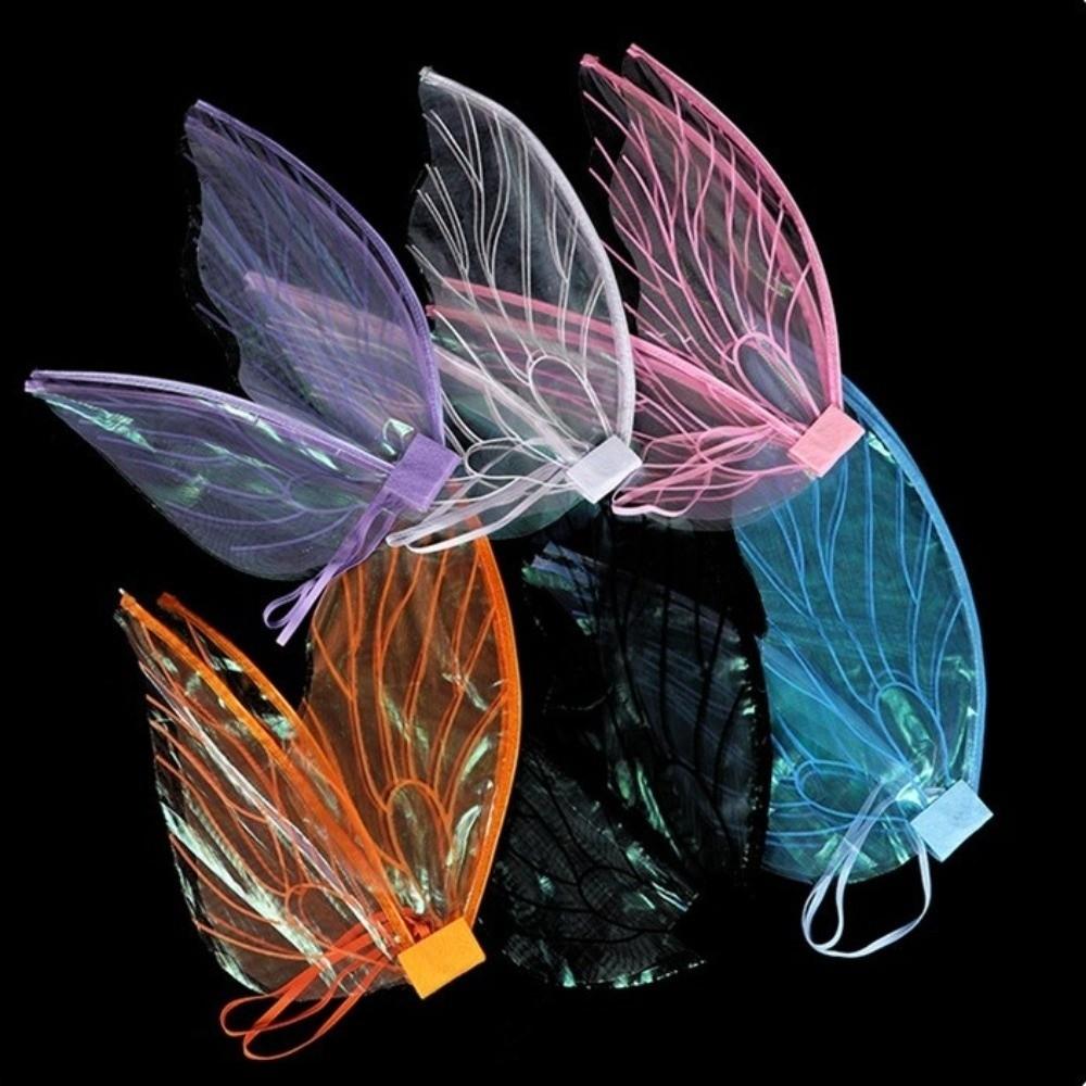 Cosplay Props Butterfly Fairy Wings Organza Role Play Elf Angel Wing Lightweight Sparkle Dress-Up Wings Costume