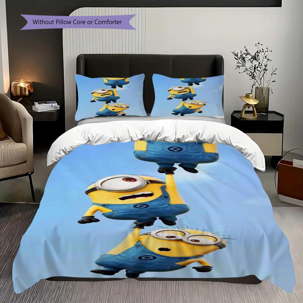 Minions Sky Adventure Bedding 1 Duvet Cover 2 Pillowcase Without Core Duvet Cover And Pillowcase Bedding Set Soft And Comfortable