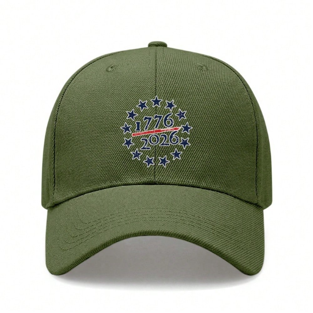 [Patriotic Baseball Cap] 2026 USA Patriotic Print Polyester Adjustable Breathable Curved Brim Cap For July 4Th Independence Day Memorial Day