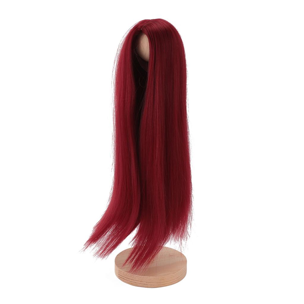 Кукольный парик профессиональный, сделанный своими руками, мягкий, термостойкий, средняя часть, длинный прямой кукольный парик для