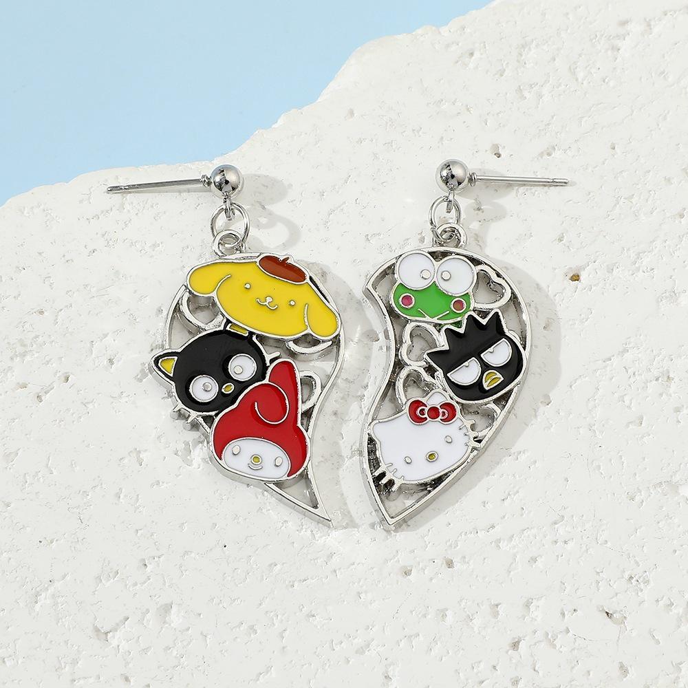 Cartoon Cat Rhinestone Necklace - Fashionable Girly Student Best Friend Chain with Niche Design.