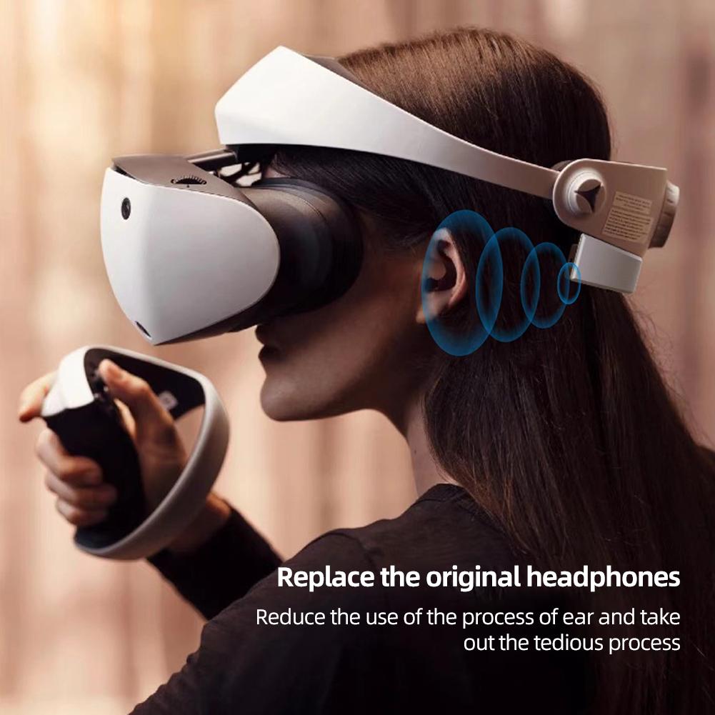 Audio Amplifier For PS VR2 Headset 3.5mm Audio Interface Stereo Loudspeaker Portable Helmet External Speaker for PlayStation VR2