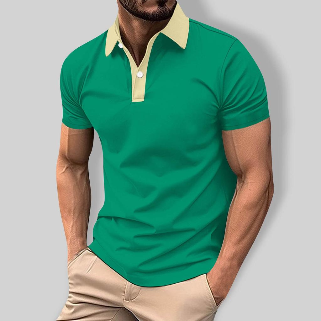 Мужская летняя дышащая рубашка с короткими рукавами и культурой отдыха