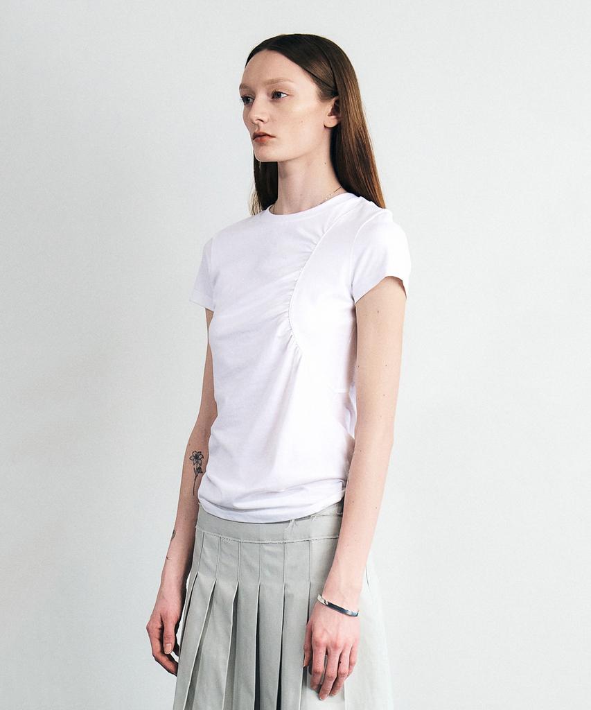 SEALOT Shirred Half Sleeve Top (White)
