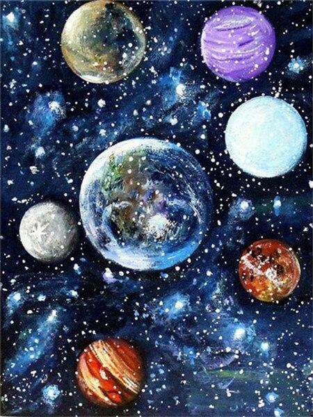 5D Алмазная картина Полный Круглый Квадратный Пейзаж Стразы Алмазная Вышивка Распродажа Космическая Мозаика Домашний Декор