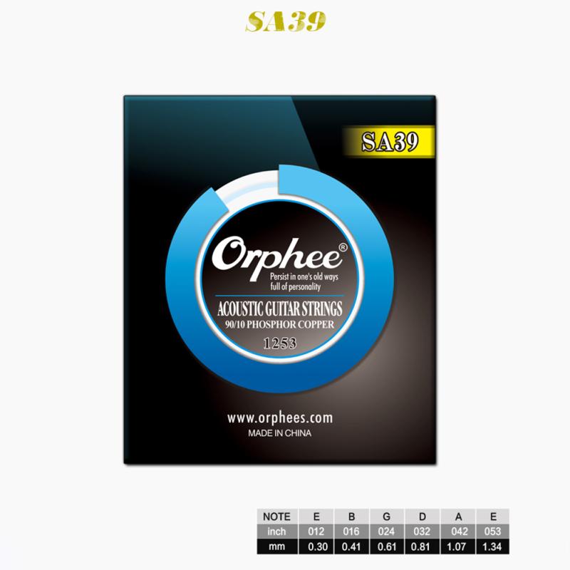 Orphee SA 6 шт./компл. профессиональные сверхлегкие струны для акустической гитары, аксессуары для гитары