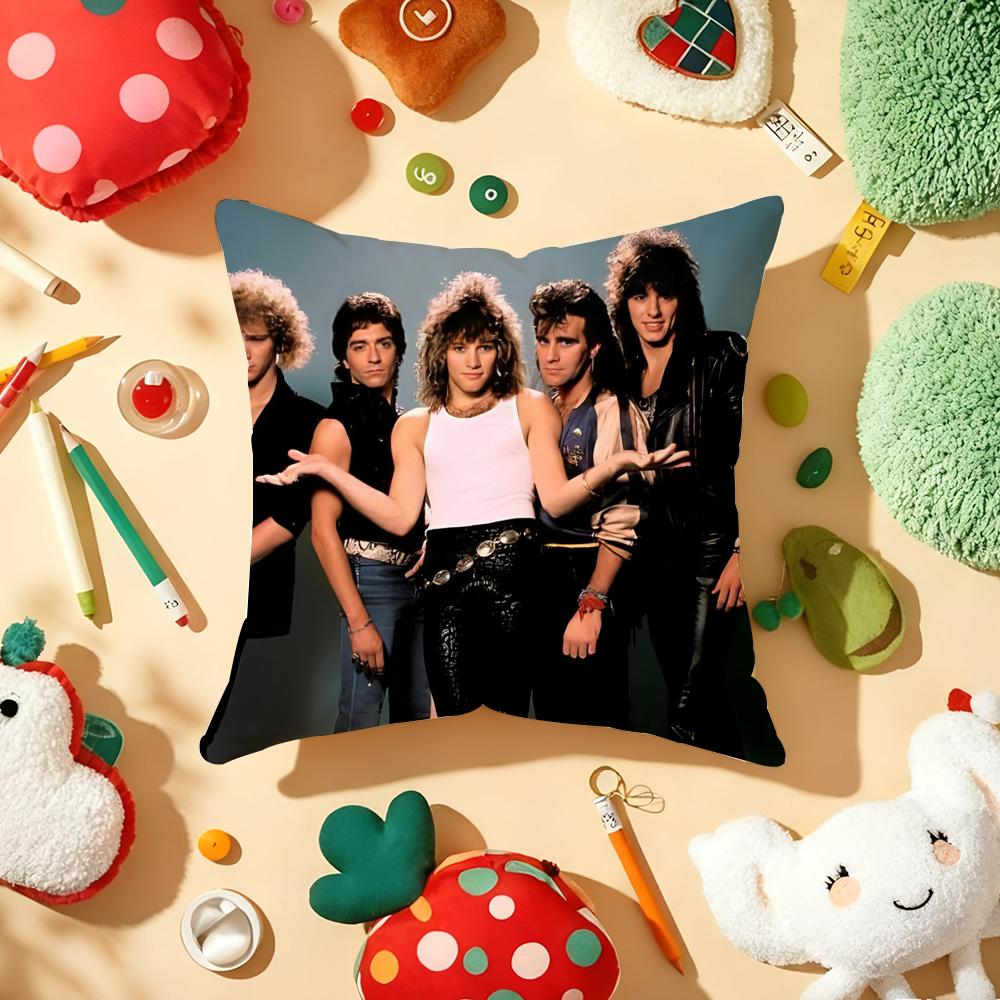 BBon JJovi Rock Cushion Cover Plush Fabric Soft DoubleSided Printed Sofa Warm Winter Home Gift Pillow Cover